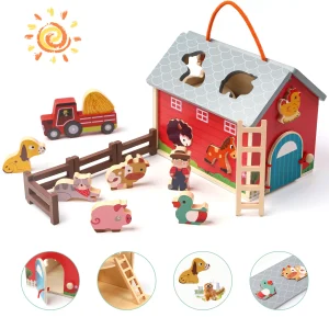 Baby Boys Girls Wooden Farm Toys