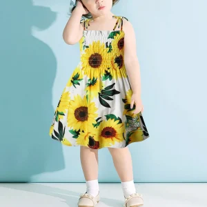 Baby Girls Bright Sunflower Slip Dress