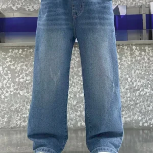 Teenage boys baggy leg jeans